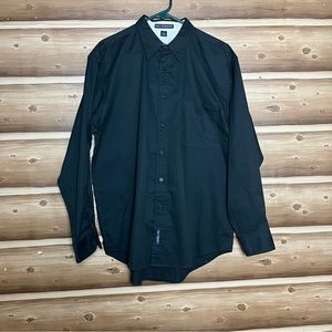 5/$25 Port‎ authority long sleeve bottoms down black shirt size large
